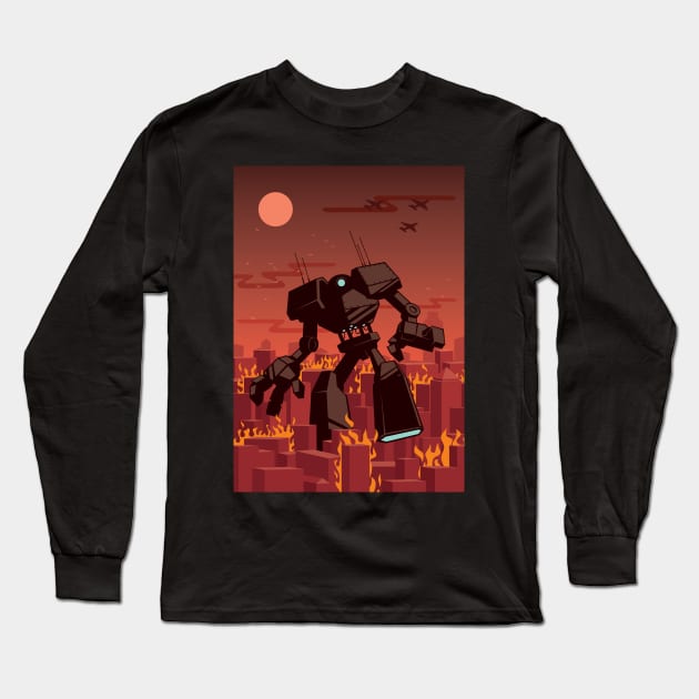 Giant Robot Long Sleeve T-Shirt by Malchev